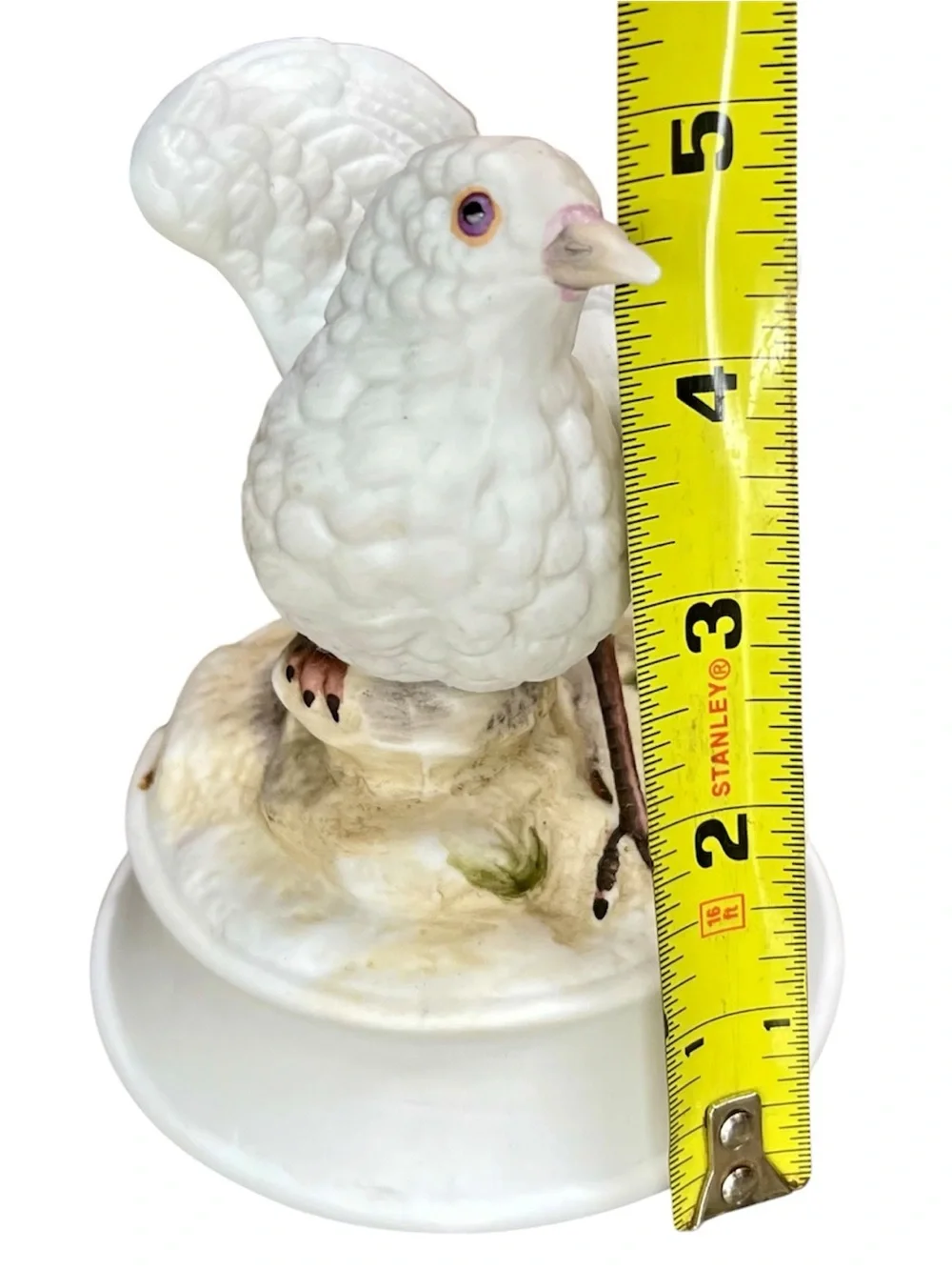 Vtg Gorham White Porcelain Dove Music Box from Japan